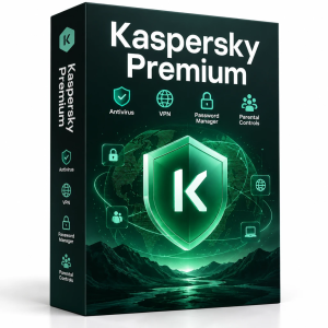 باکس نرم‌افزار امنیتی کسپرسکی پرمیوم (Kaspersky Premium)؛ لایسنس اورجینال با محافظت کامل، VPN نامحدود و کنترل والدین